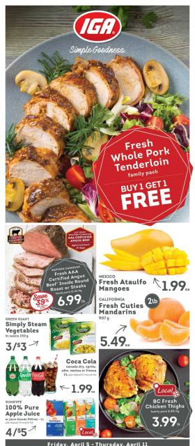 IGA Simple Goodness - Weekly Specials