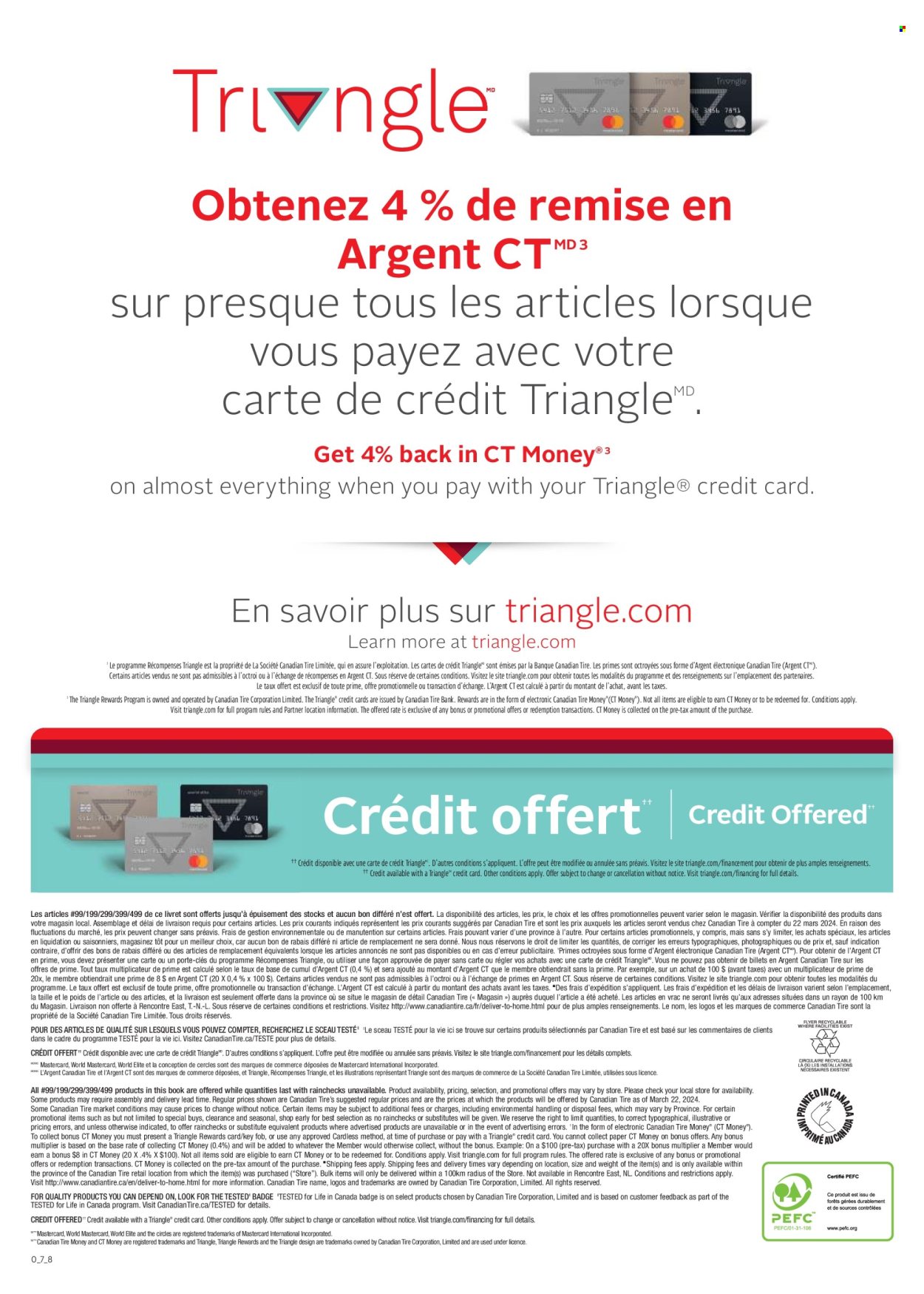 Circulaire Canadian Tire  - 11 Avril 2024 - 01 Mai 2024.