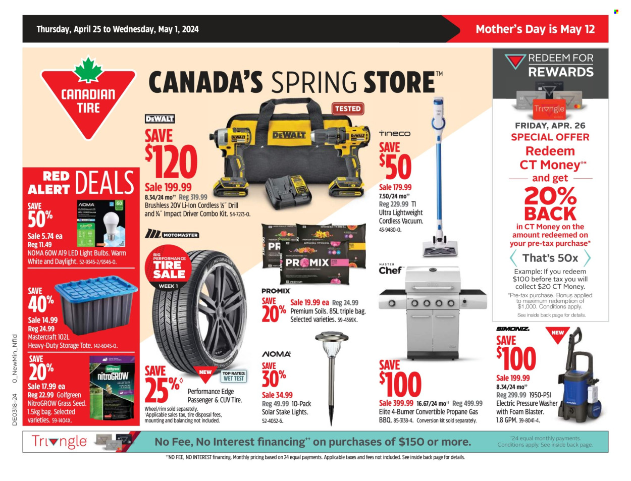Circulaire Canadian Tire  - 25 Avril 2024 - 01 Mai 2024.