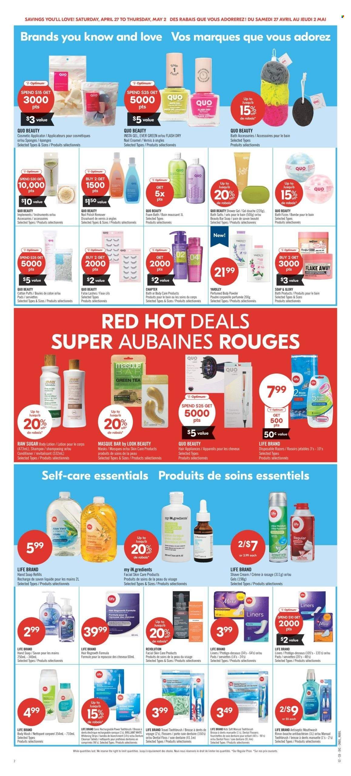Circulaire Shoppers Drug Mart  - 27 Avril 2024 - 02 Mai 2024.