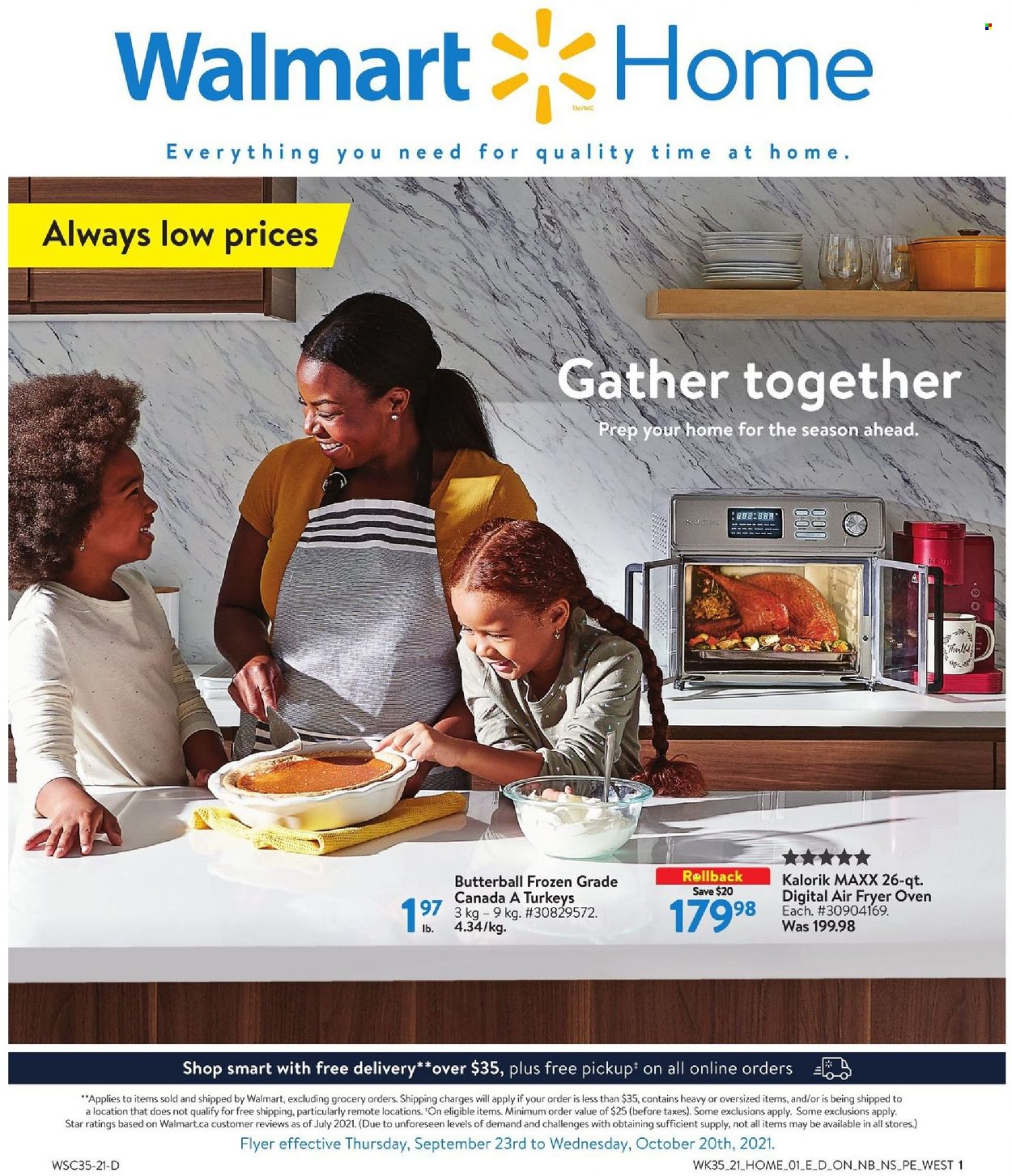 Circulaire Walmart  - 23 Septembre 2021 - 20 Octobre 2021.