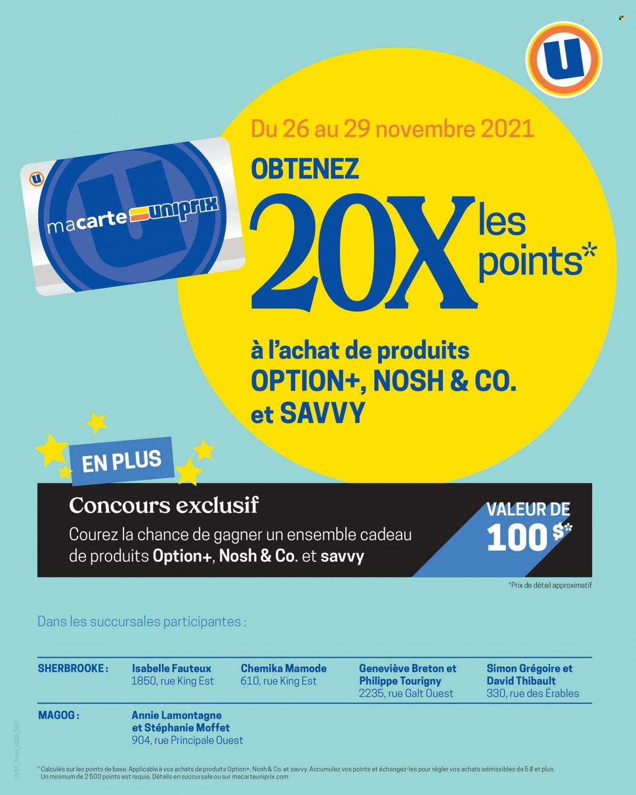 Circulaire Uniprix  - 25 Novembre 2021 - 01 Décembre 2021.
