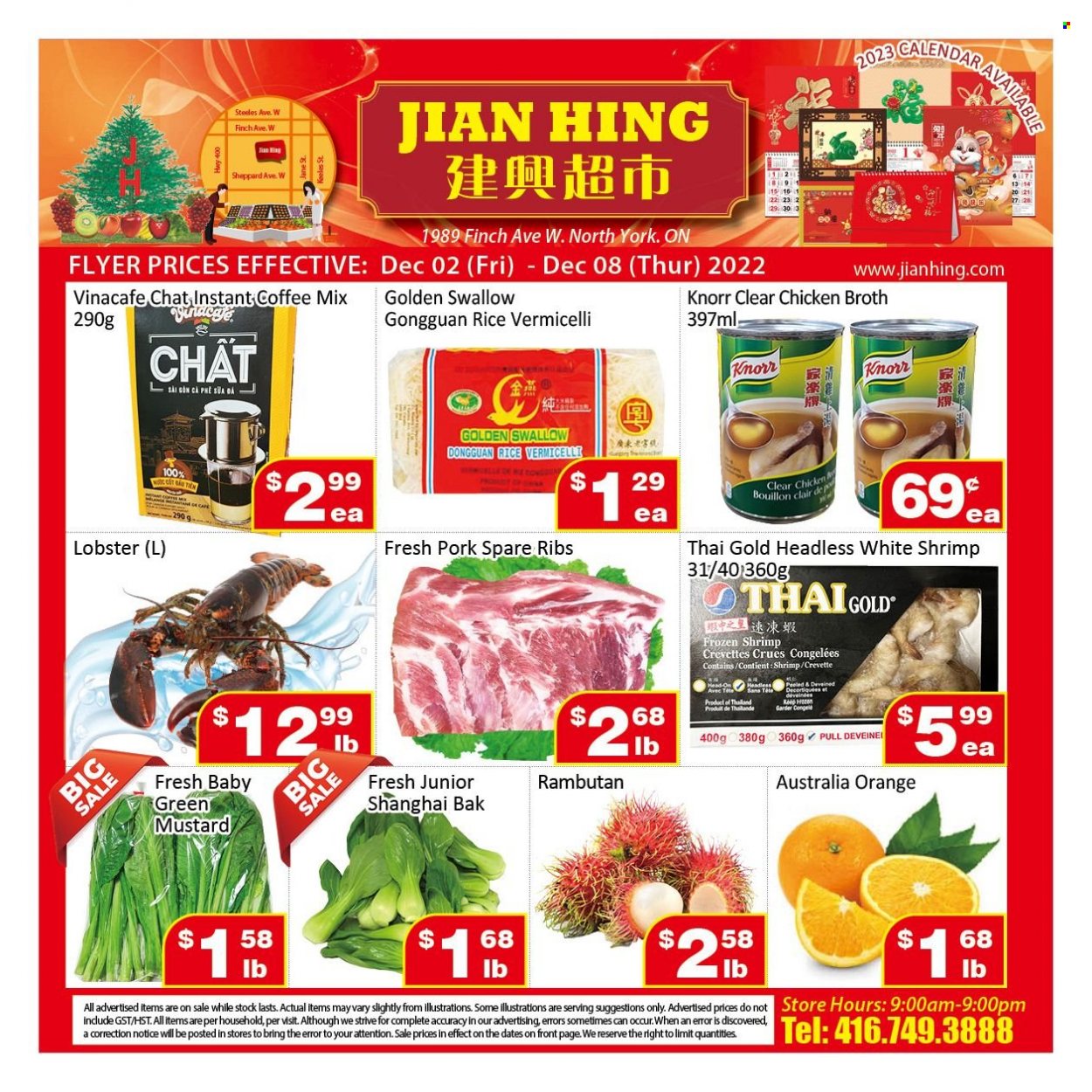 Circulaire Jian Hing Supermarket  - 02 Décembre 2022 - 08 Décembre 2022.