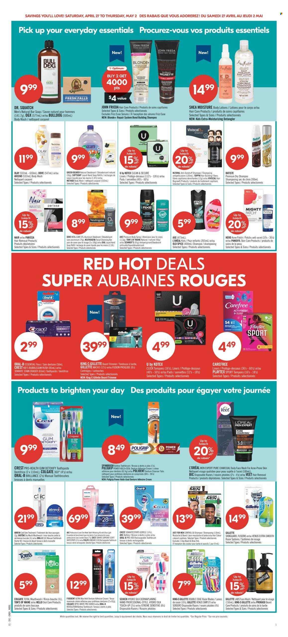 Circulaire Shoppers Drug Mart  - 27 Avril 2024 - 02 Mai 2024.