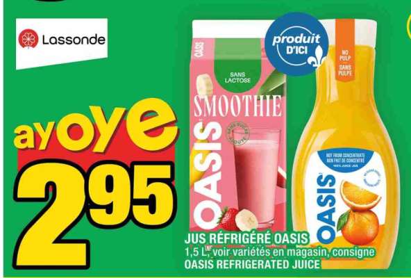 JUS RÉFRIGÉRÉ OASIS