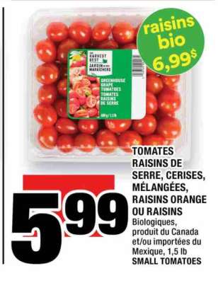 TOMATES RAISINS DE SERRE