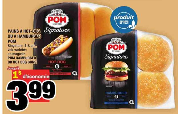 Pains à Hot-Dog ou à Hamburger POM