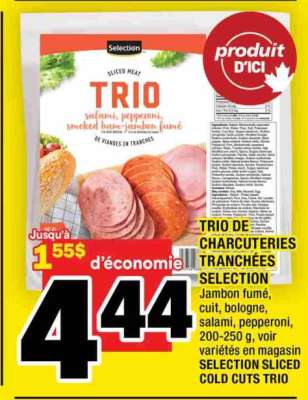 TRIO DE CHARCUTERIES TRANCHÉES SELECTION