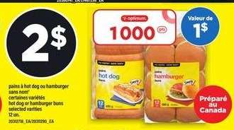 pains à hot dog ou hamburger sans nom*