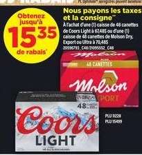 Coors Light / Molson Dry, Export ou Ultra