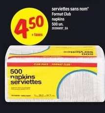 serviettes sans nom