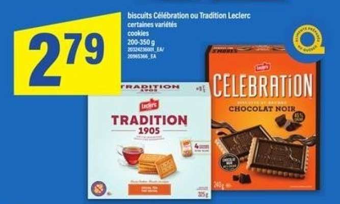 biscuits Célébration ou Tradition Leclerc