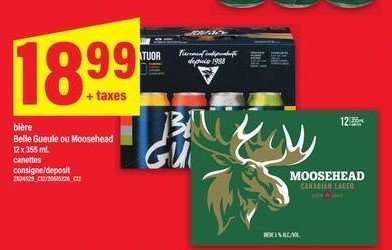 bière Belle Gueule ou Moosehead