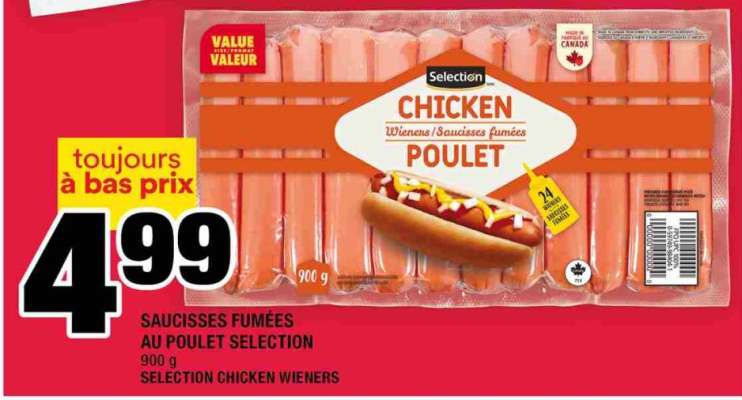 SAUCISSES FUMÉES AU POULET SELECTION