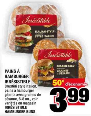 PAINS À HAMBURGER IRRÉSISTIBLE