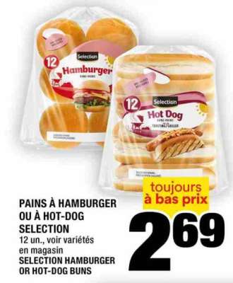 Pains à Hamburger ou à Hot-Dog Selection