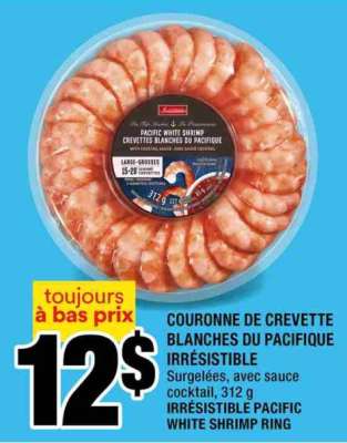 COURONNE DE CREVETTE BLANCHES DU PACIFIQUE IRRÉSISTIBLE