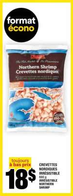 CREVETTES NORDIQUES IRRÉSISTIBLE