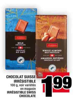 Chocolat Suisse Irrésistible