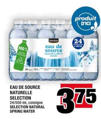 EAU DE SOURCE NATURELLE SELECTION