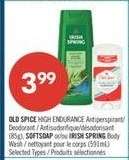 OLD SPICE HIGH ENDURANCE Antiperspirant/Deodorant, SOFTSOAP or IRISH SPRING Body Wash