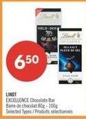 LINDT EXCELLENCE CHOCOLATE BAR
