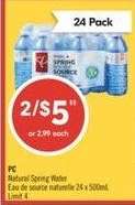 PC NATURAL SPRING WATER