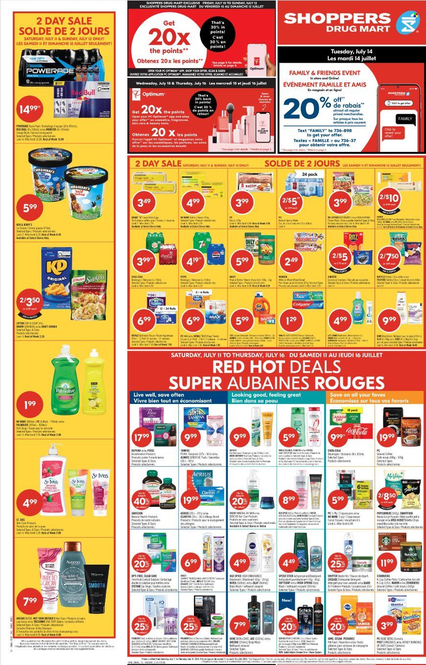 Circulaire Shoppers Drug Mart  - 11 Juillet 2026 - 16 Juillet 2026. Page 1