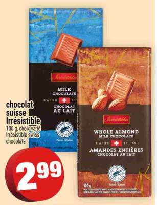 Chocolat Suisse Irrésistible