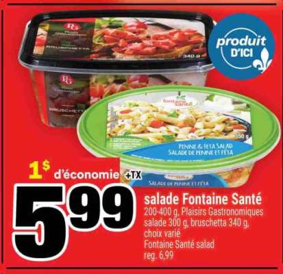 SALADE FONTAINE SANTÉ