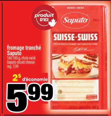 FROMAGE TRANCHÉ SAPUTO