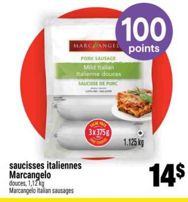 saucisses italiennes Marcangelo