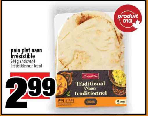 pain plat naan Irrésistible