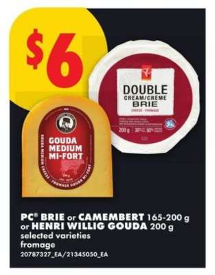 PC Brie or Camembert or Henri Willig Gouda