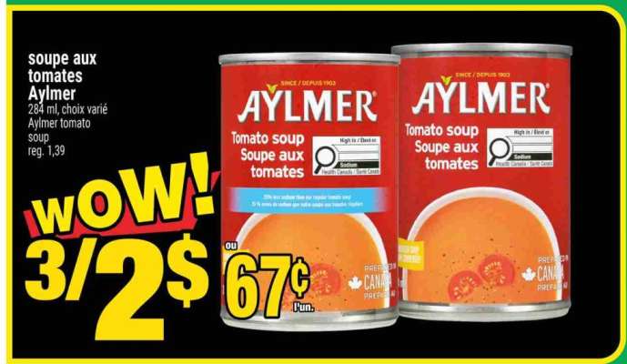 SOUPE AUX TOMATES AYLMER