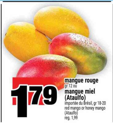 Mangue Rouge ou Mangue Miel (Ataulfo)