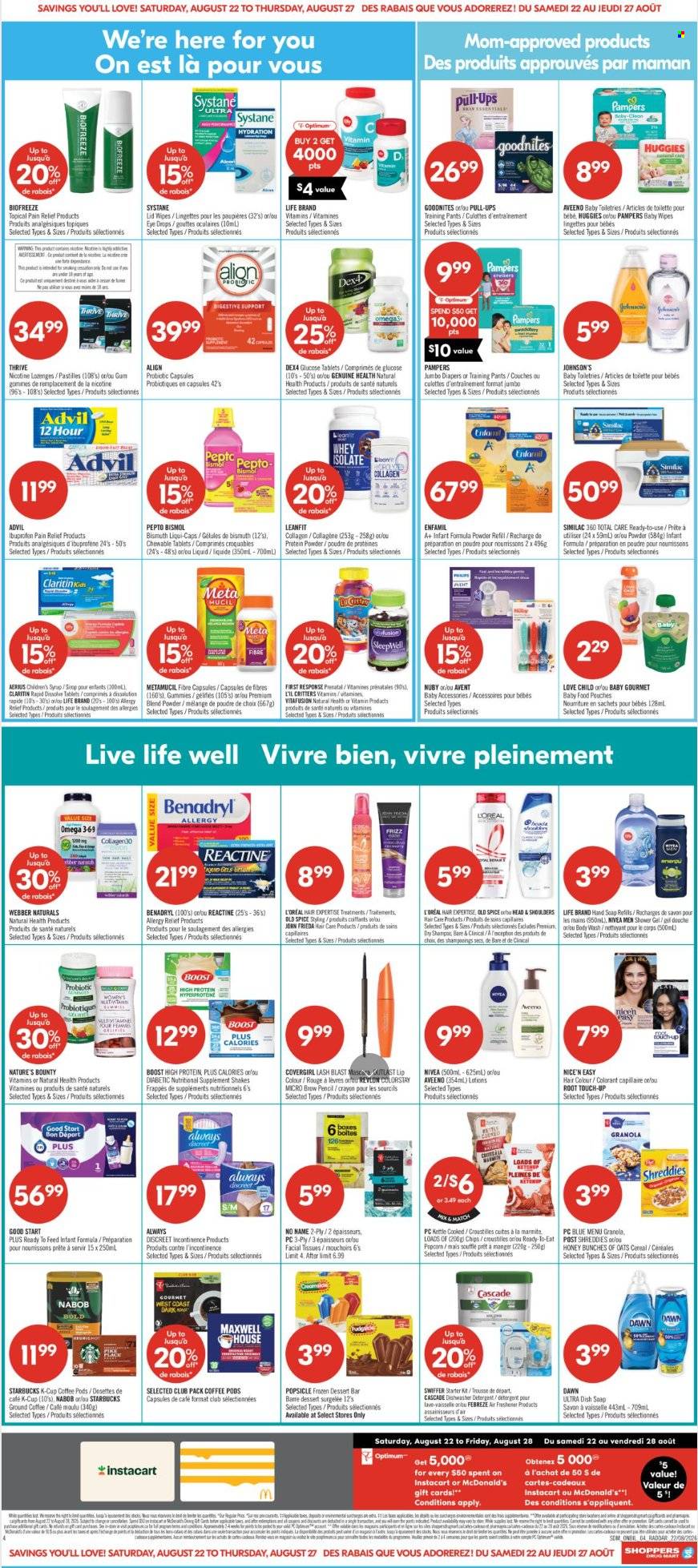 Circulaire Shoppers Drug Mart  - 22 Août 2026 - 27 Août 2026. Page 9