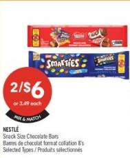 NESTLÉ SNACK SIZE CHOCOLATE BARS