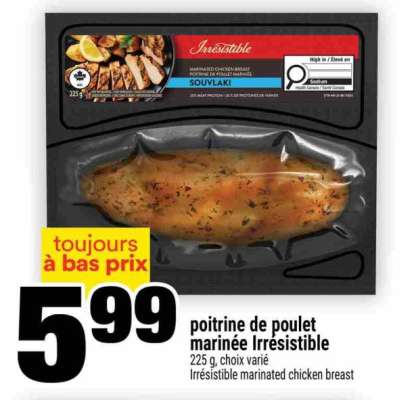 poitrine de poulet marinée Irrésistible