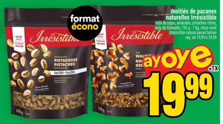 moitiés de pacanes naturelles Irrésistible