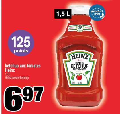 Ketchup aux tomates Heinz