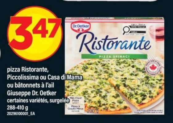 pizza Ristorante, Piccolissima ou Casa di Mama ou bâtonnets à l'ail Giuseppe Dr. Oetker