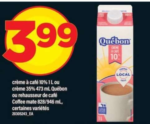 Québon Crème à café 10%