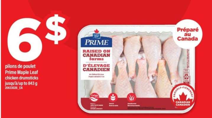 pilons de poulet Prime Maple Leaf