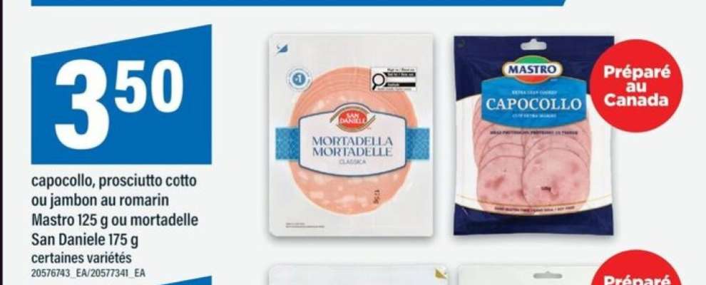 Capocollo, Prosciutto Cotto, Jambon au Romarin, Mortadelle