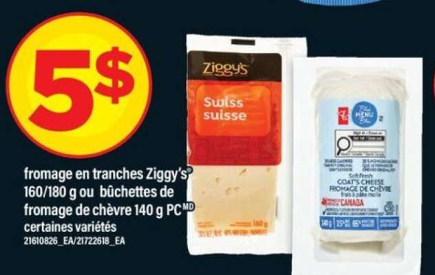 Fromage en tranches Ziggy’s ou bûchettes de fromage de chèvre PC