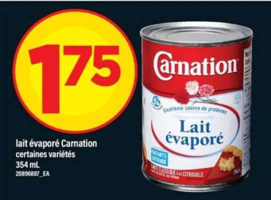 LAIT ÉVAPORÉ CARNATION