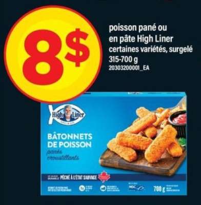High Liner Bâtonnets de Poisson