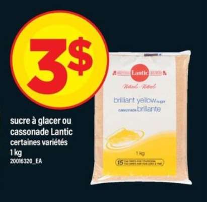 sucre à glacer ou cassonade Lantic