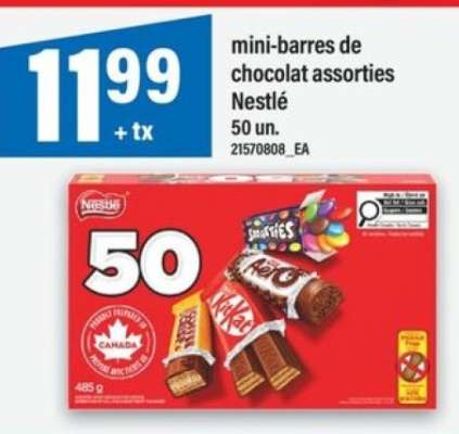 MINI-BARRES DE CHOCOLAT ASSORTIES NESTLÉ